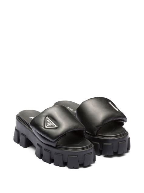 prada padded strap sandals|Prada high top sneakers women's.